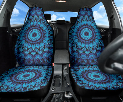 Blue Mandala Circle Car Seat Covers 212401