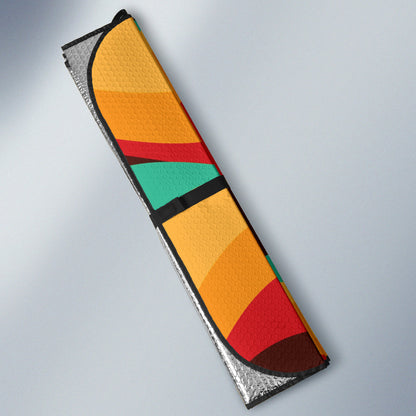 Retro Curve Colorful Car Auto Sun Shades Style 2 210202