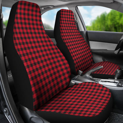 Red Checked Buffalo Plaid Amazing Car Seat Covers 211606