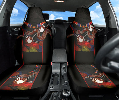 Australian Boomerang And Snake Indigenous Car Seat Covers 212501