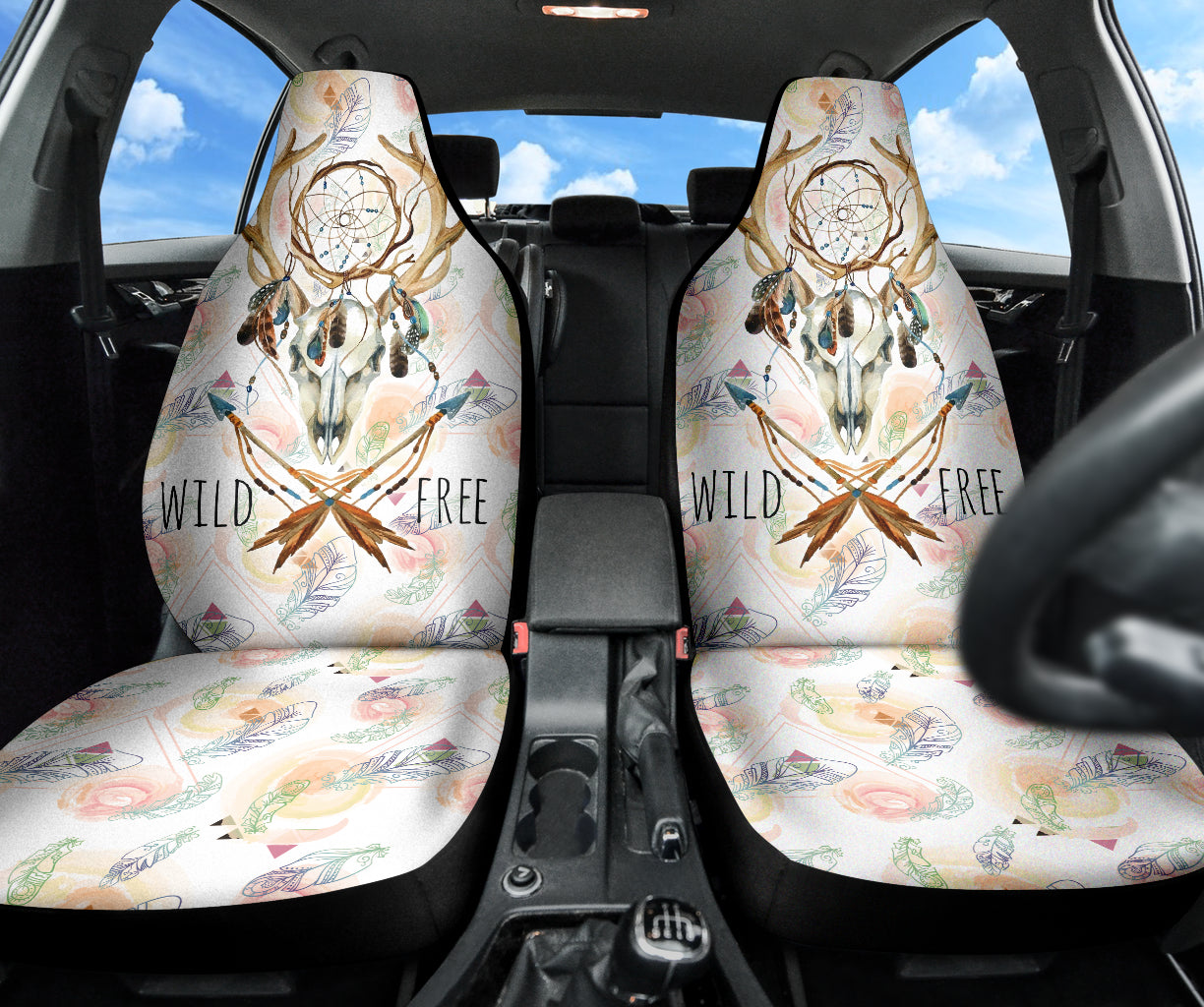 Deer Boho Dream Catcher Wild Free Car Seat Covers 211601