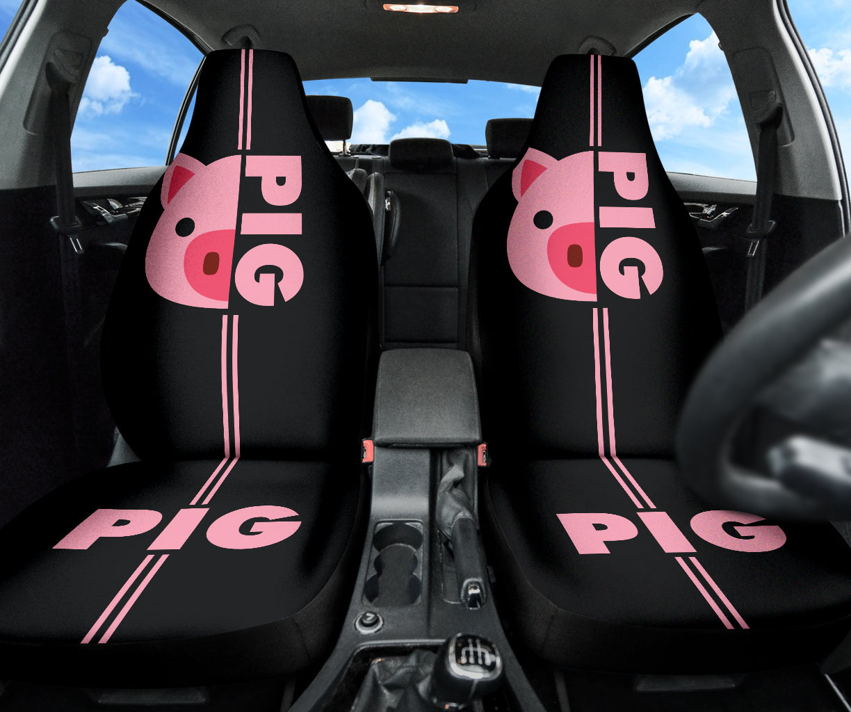 Pink Pig Lovers Car Seat Covers 212201