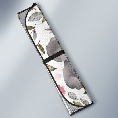 Gentle Baby Elephants Among Soft Floral Patterns Car Auto Sun Shades 211402