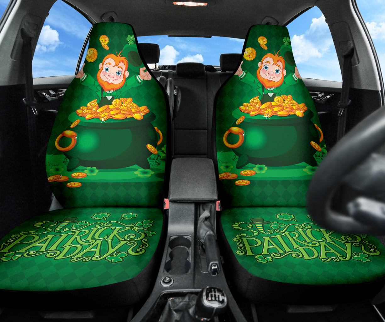 Leprechaun Patrick's Day Car Seat Covers 212501