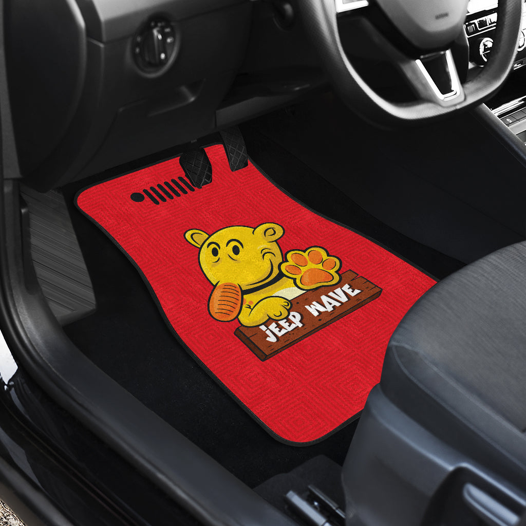 Jeep Grill Car Floor Mats Eugene The Jeep Red Black 211501