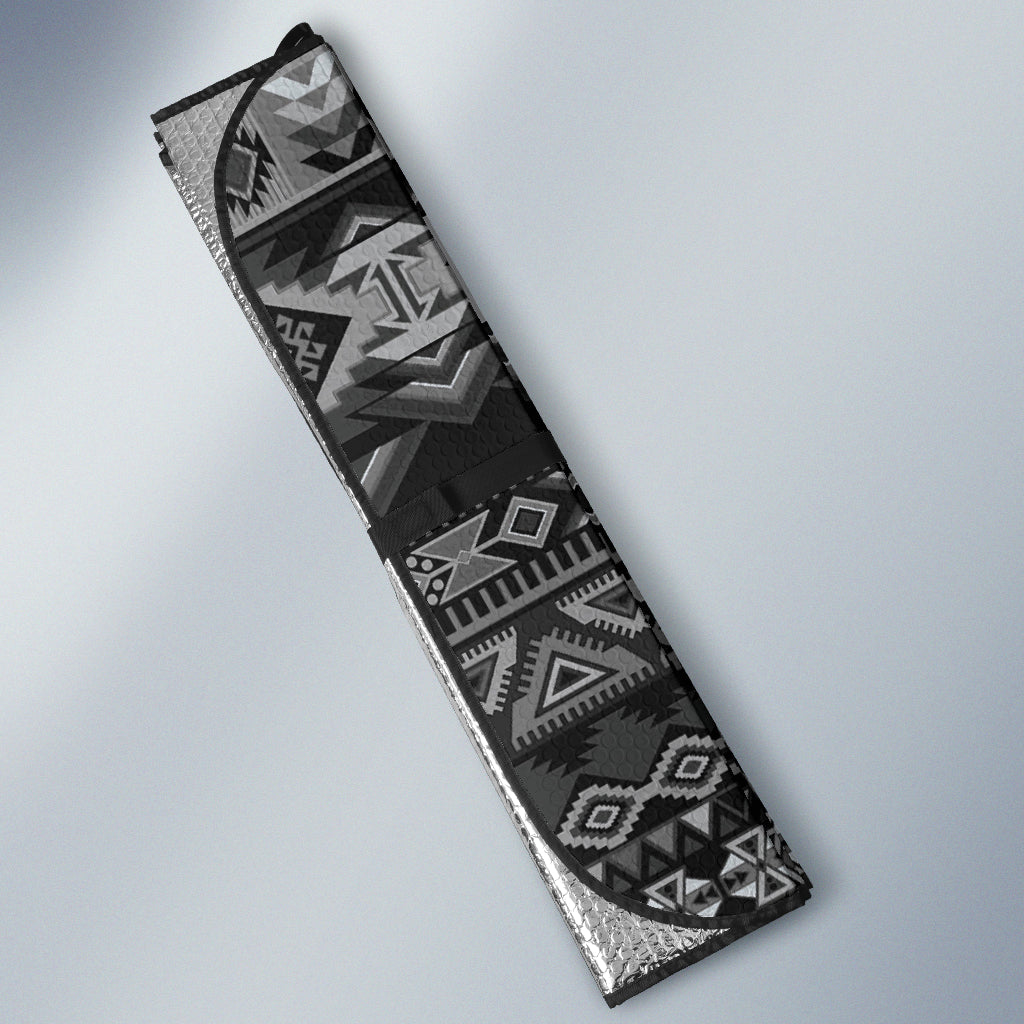 Gray Boho Aztec Auto Sun Shades 211302