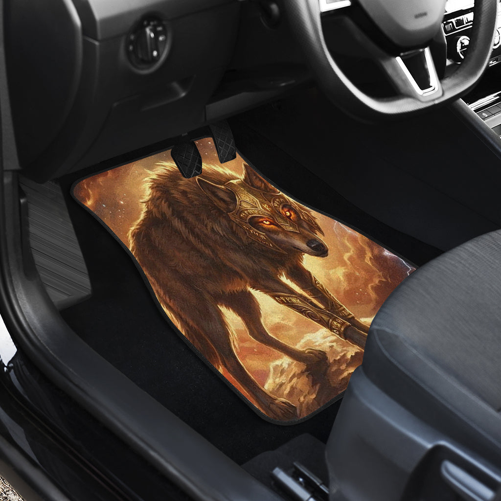 Epic Celestial Wolf Warrior Digital Printing Car Floor Mats 211402