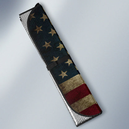 Classic American Flag Design in Vintage Style Car Auto Sun Shades 211302