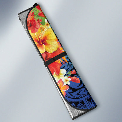 Kanaka Maoli (Hawaiian) Car Auto Sun Shades Sea Turtle Tropical Hibiscus And Plumeria 211801
