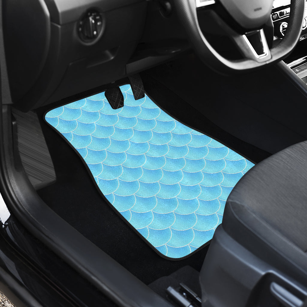 Blue Green Watercolor Mermaid Scale Car Floor Mats 211302