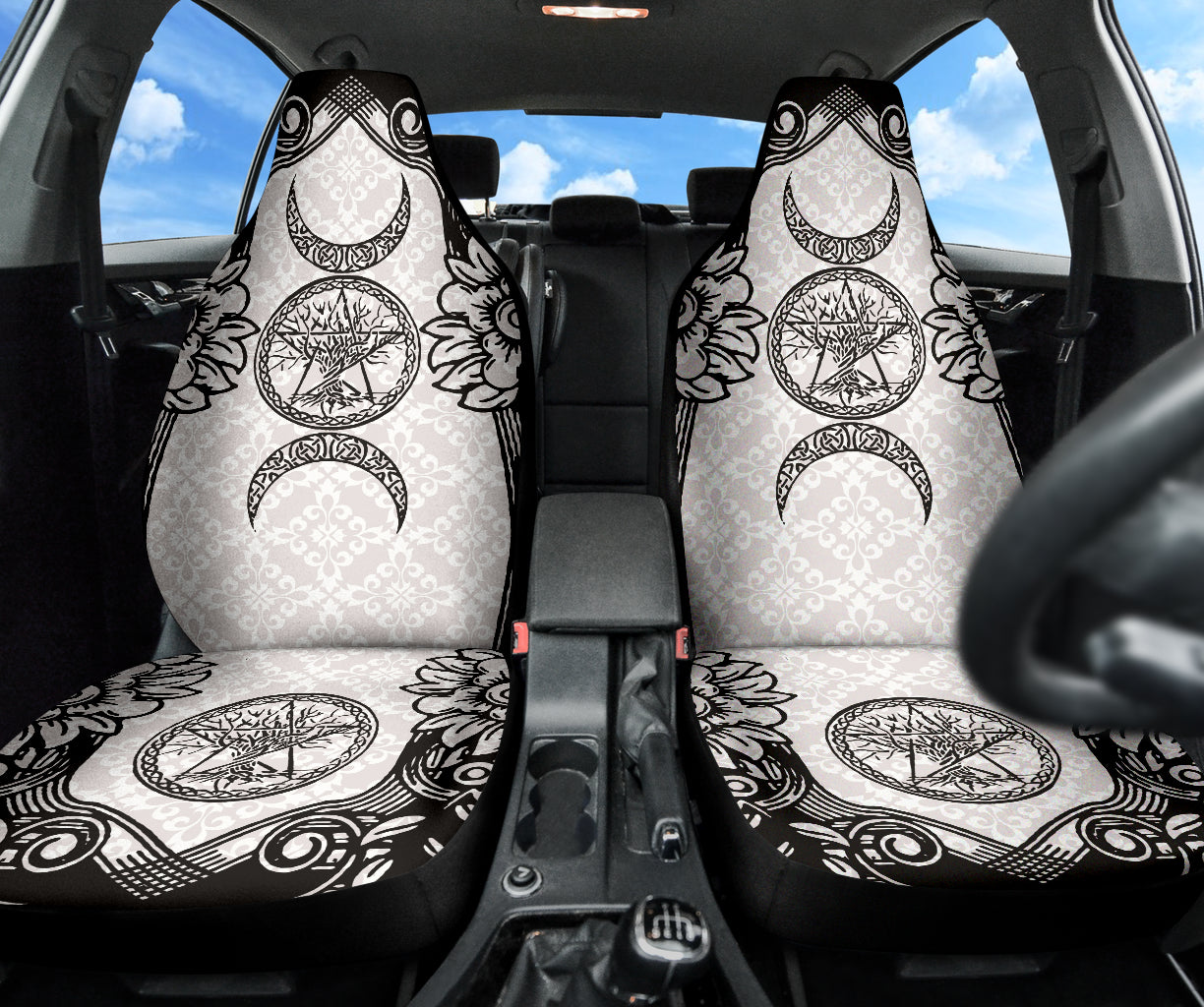 Triple Moon Wicca Car Seat Covers 212801