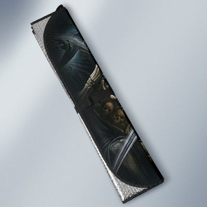 Grim Reaper Skull Girl Car Auto Sun Shades 211701