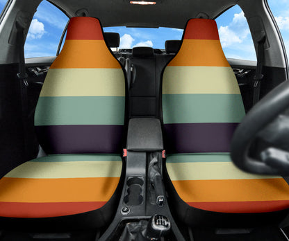 Retro Orange Car Seat Covers 210202