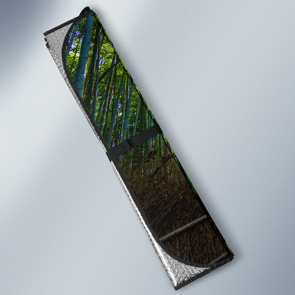 Tranquil Bamboo Forest Path Bathed in Light Car Auto Sun Shades 211402