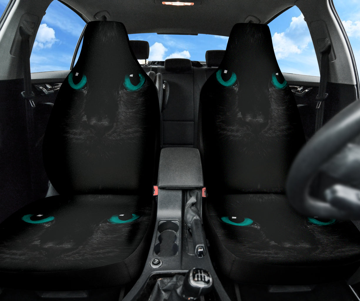 Green Cat Eyes Car Seat Covers 211302