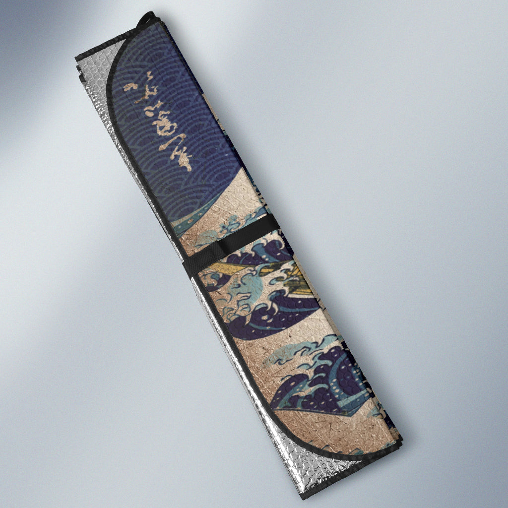 Japan Waves Art Gift Car Auto Sun Shades 212801