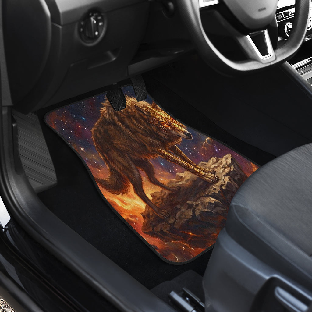 Cosmic Wolf Warrior Fantasy Art Car Floor Mats 211402