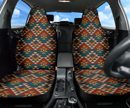 Colorful Boho Chic Bohemian Aztec Pattern Car Seat Covers 212101