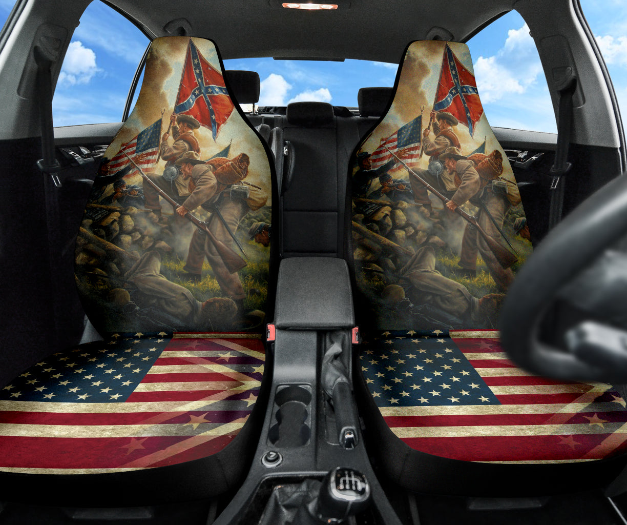 US American Civil War Car Seat Covers Style 4 213001