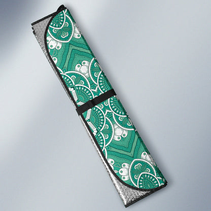 Green Mandala Circle Car Auto Sun Shades 212401