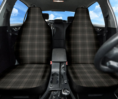 Black Plaid Pattern Car Seat Covers 212401