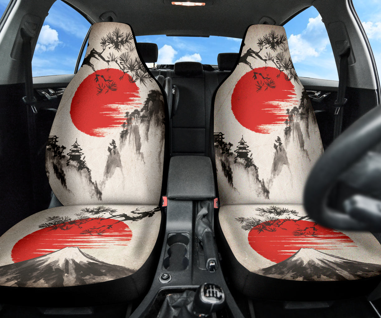 Japan Mountain Landscape Car Seat Covers 212801