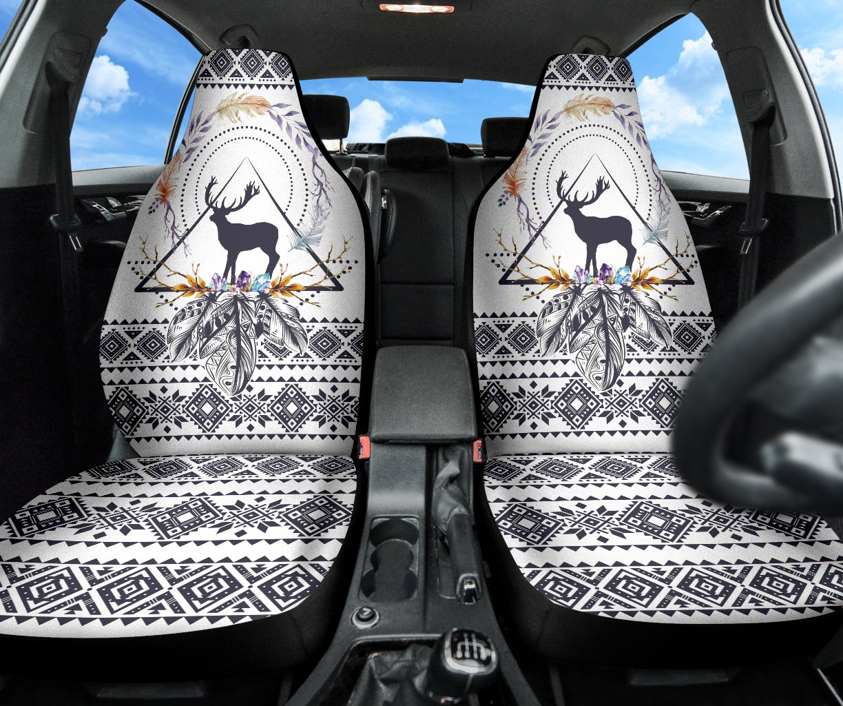 Deer Boho Pattern Car Seat Covers 211701
