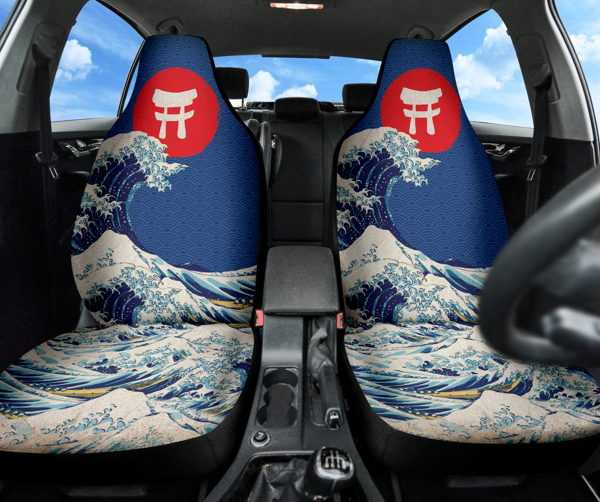 Japan Waves Art Gift Car Seat Covers 212801