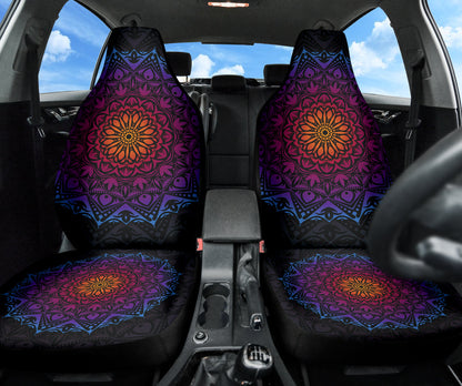 Purple Mandala Circle Car Seat Covers 212401