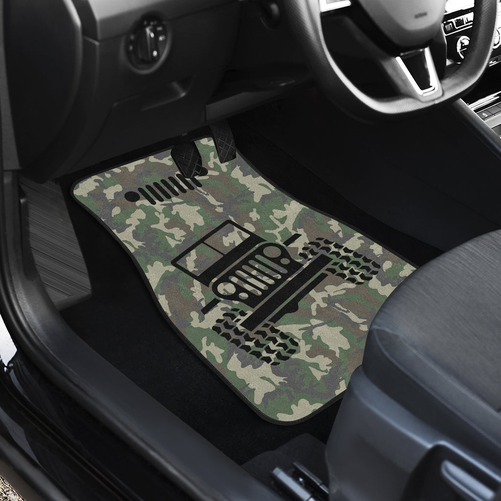Jeep Offroad Car Floor Mats Camouflage Woodland Style 2 212801
