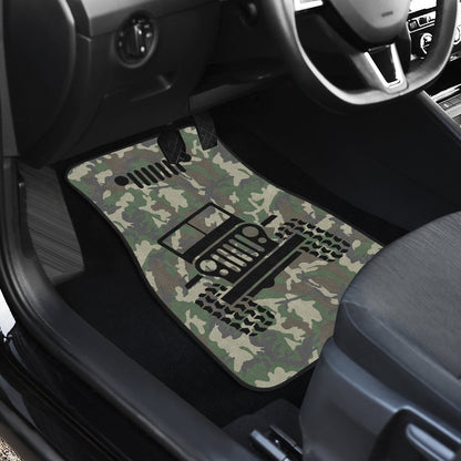 Jeep Offroad Car Floor Mats Camouflage Woodland Style 2 212801
