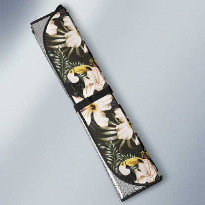 Hawaii Tropical Toucans Hibiscus Car Auto Sun Shades 212801