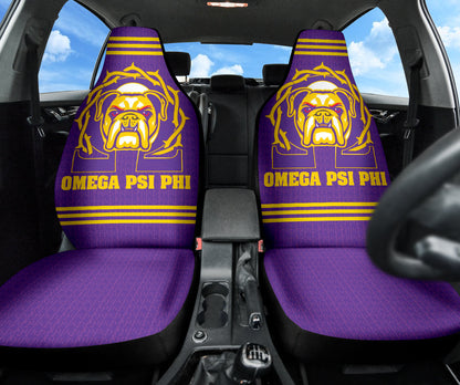 Omega Psi Phi 1911 BullDog Royal Purple Car Seat Covers 212401