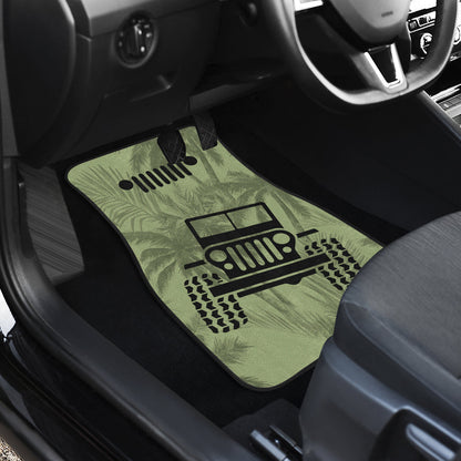 Jeep Offroad Drabolive Black Beach Palms Car Floor Mats Style 1 211201