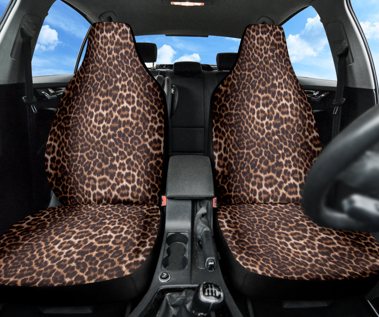 Leopard Brown Skin Car Seat Covers 211701