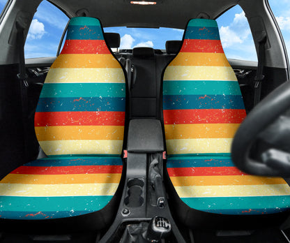 Retro Line Colorful Car Seat Covers 210202