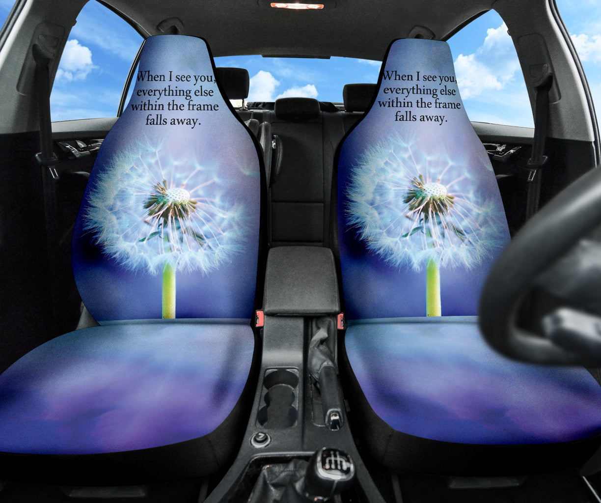 Compliment Quote When I See You, Everything Else Within The Frame Falls Away Car Seat Covers Style 1 213101