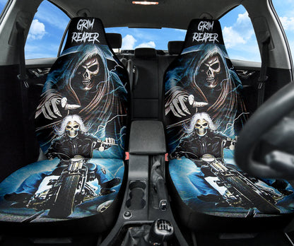 Motocycle Grim Reaper Skull Biker Car Seat Covers 211501