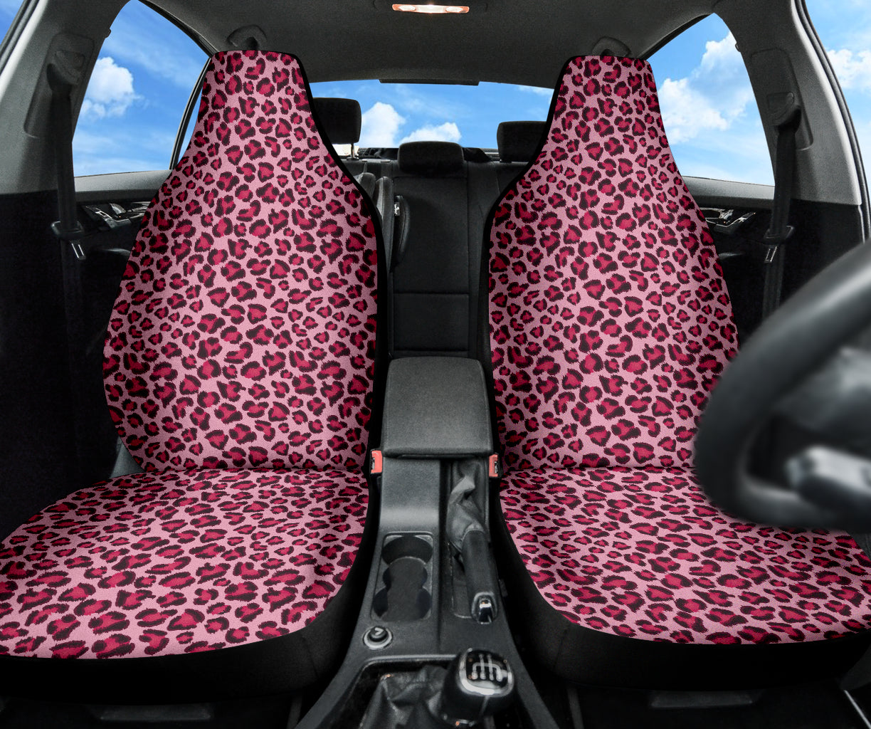 Leopard Pink Skin Car Seat Covers 211701