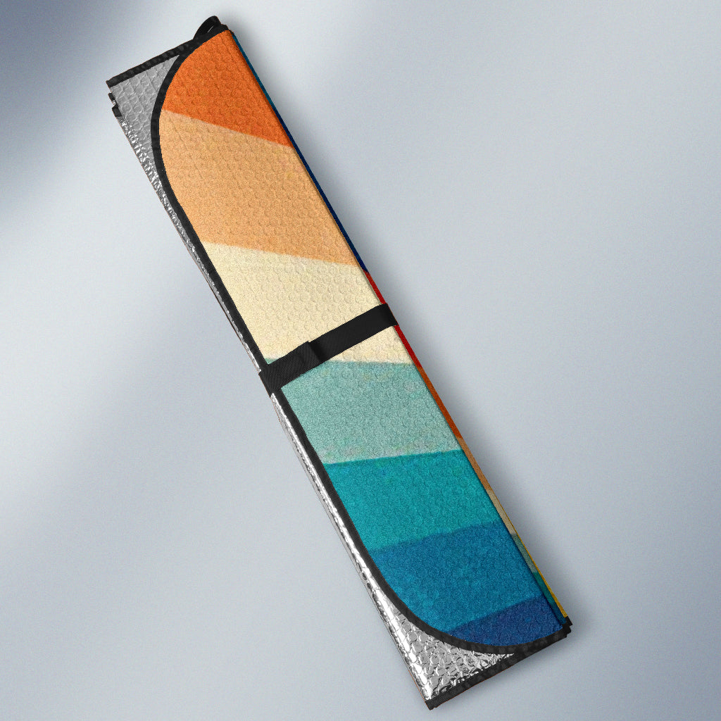 Retro Sunrise Colorful Car Auto Sun Shades 210202