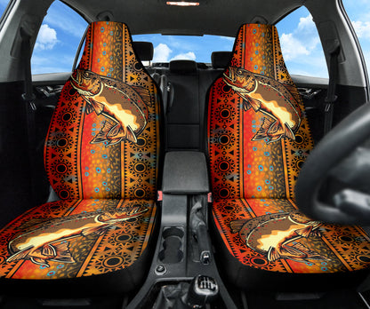 Trout Fish Brown Printing Car Seat Covers 211201