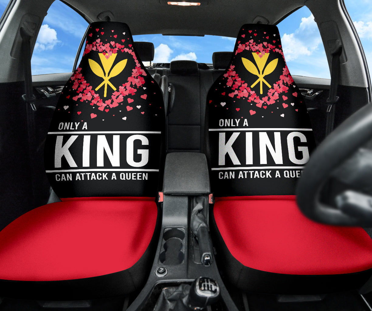 Hawaiian Kanaka Maoli Valentine King Car Seat Covers 212301