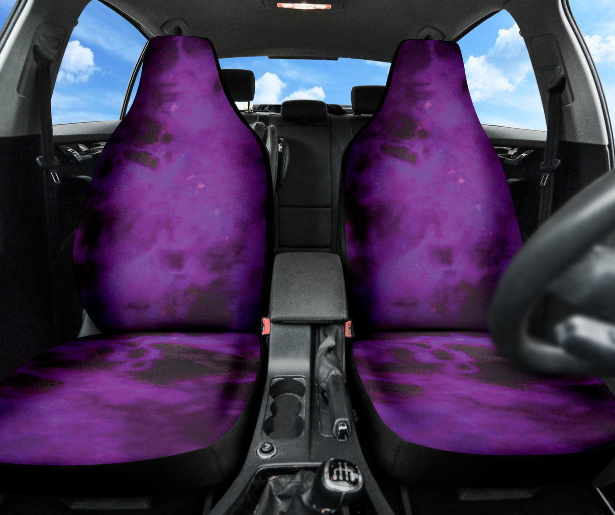 Purple Tie Dye Grunge Car Seat Covers Car Accessories Style 2 211401