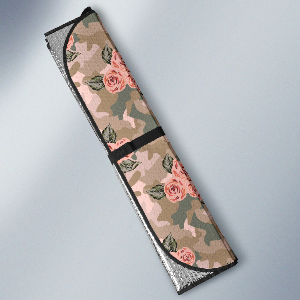Orange Rose Camo Car Auto Sun Shades 212201