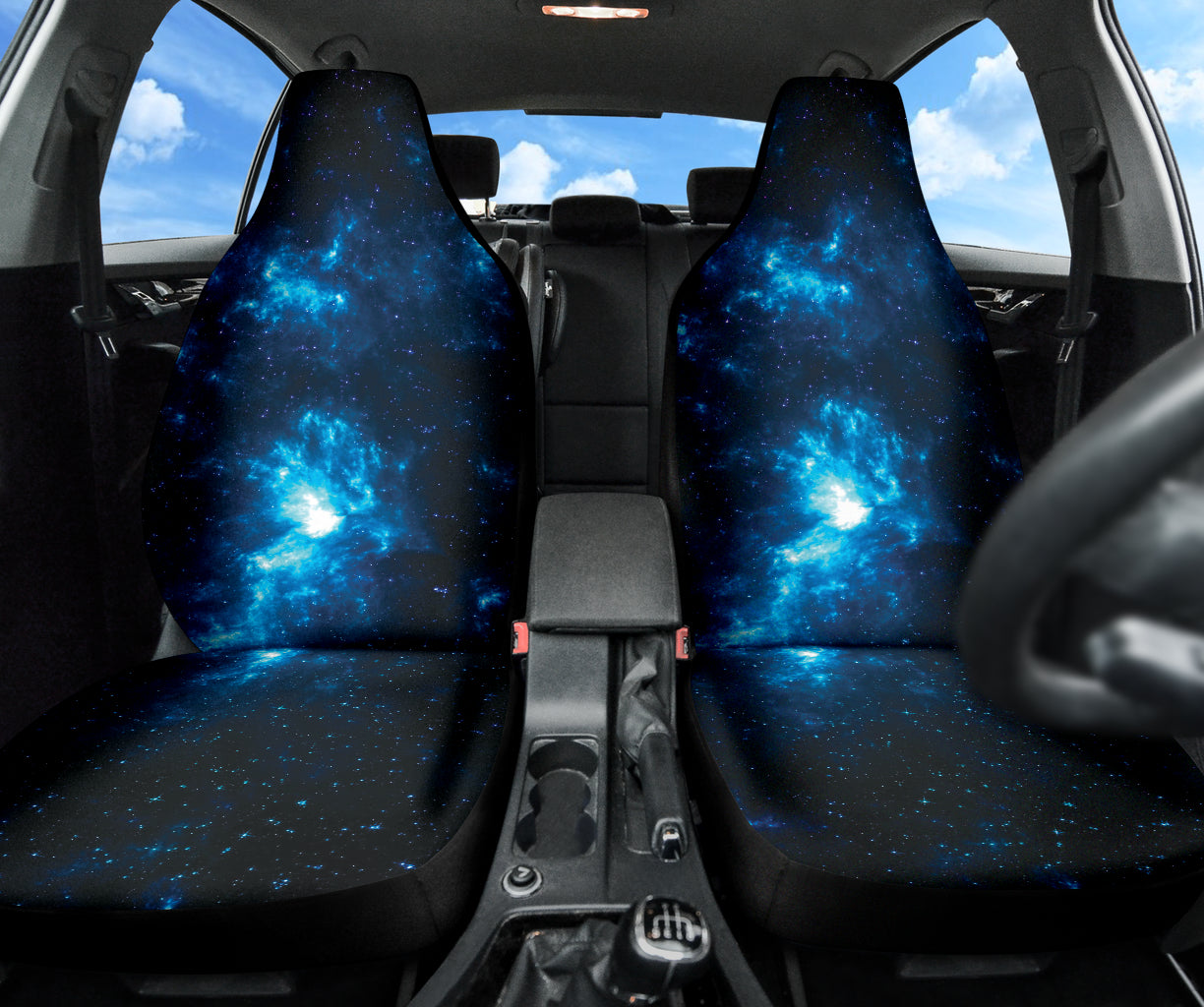 Blue Dark Galaxy Car Auto Seat Covers 210101