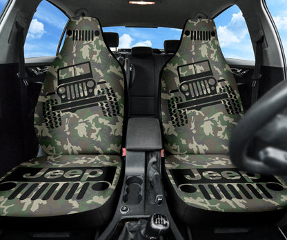 Jeep Offroad Car Seat Covers Camouflage Woodland Style 2 212801