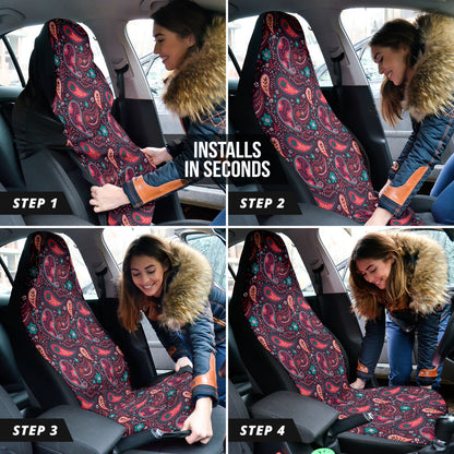 Pink Paisley Pattern Car Seat Covers 212201