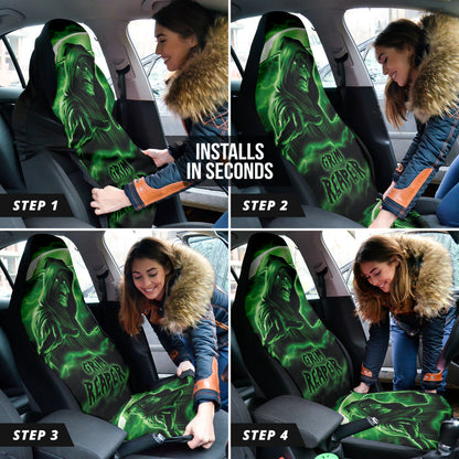 Skull Gothic Horror Grim Reaper Skull Car Seat Covers 211501