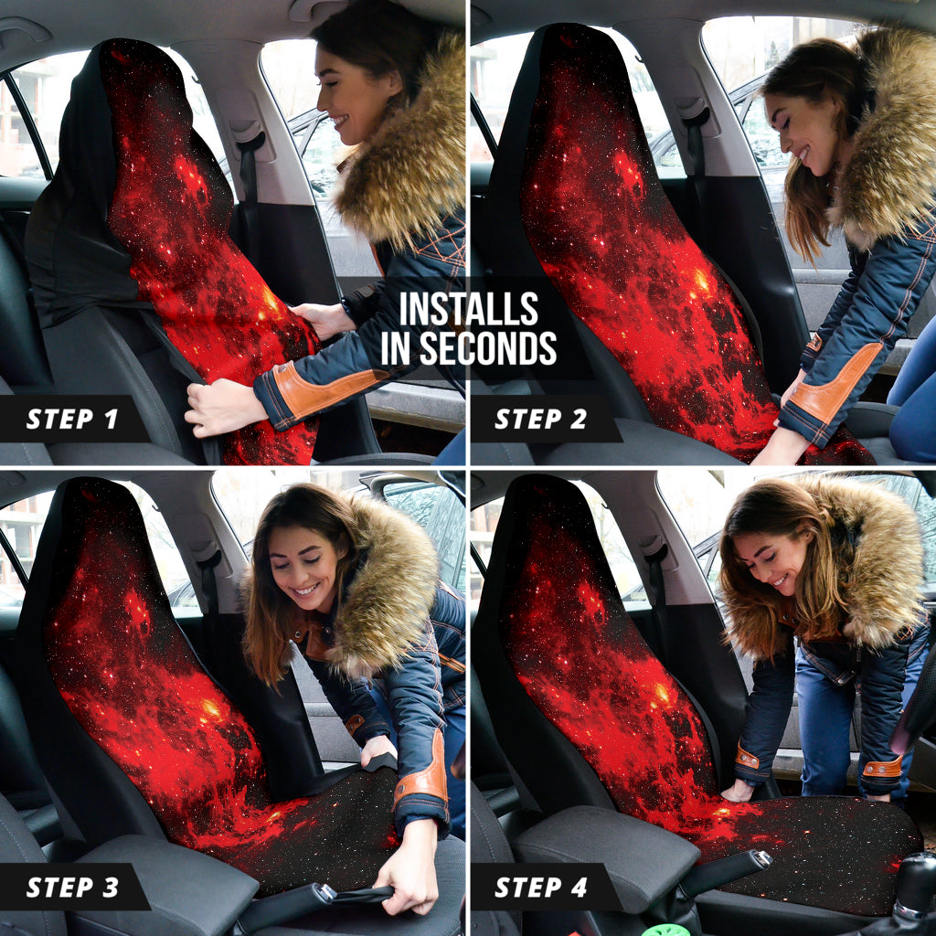 Red Galaxy Car Seat Covers 210101