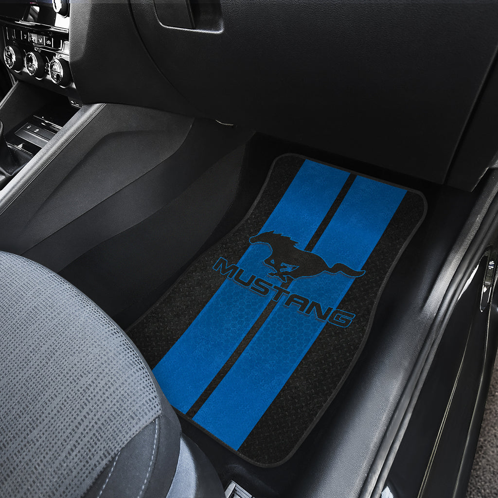 Blue Ford Mustang Fastback Muscle Car Floor Mats 210101